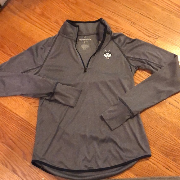 Uconn Husky 3/4 front zipper long sleeve top. - Picture 3 of 3